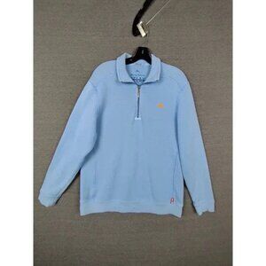 Tommy Bahama Mens Jacket Medium Blue 1/4 Zip Relax Knit Pullover Casual Golf